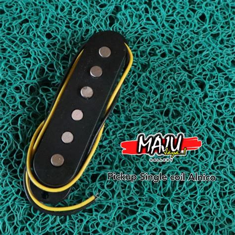 Jual Pickup Gitar Single Coil Alnico Stratocaster Putih Hitam Eceran