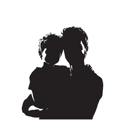 Father And Son Silhouette On White Background Father And Son Logo Illustration 45865520