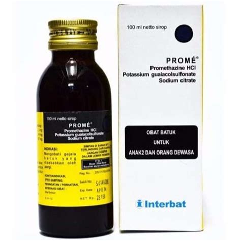 Jual Prome Sirup 100 Ml Untukbatuk Bronkhitis Batuk Rejanpertusis