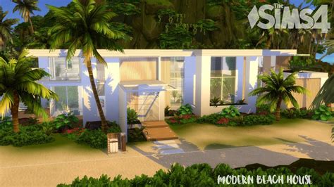 Modern Beach House The Sims 4 No Cc Stop Motion Youtube