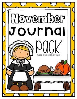 November Journal Pack By Allison Drolen Teachers Pay Teachers