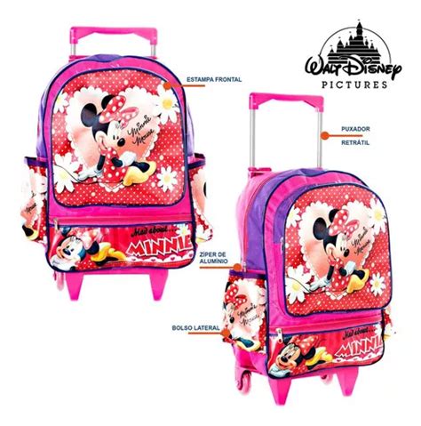 Kit De Mochila Escolar Infantil Minnie Con Ruedas Mercadolibre