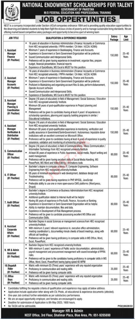 Latest Nest Islamabad Jobs 2023 2024 Job Advertisement Pakistan