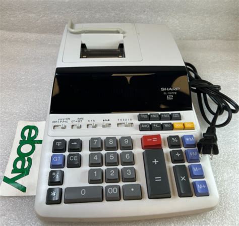 Sharp El 1197piii 12 Digit Desktop Printing Calculator Ribbon Machine Free S H Ebay