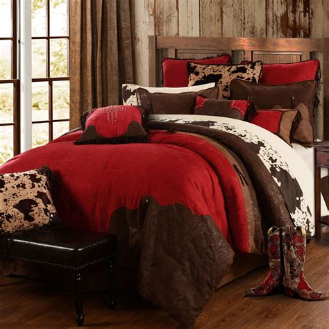 Western Bedding Full Size Red Rodeo Bed Set Lone Star Western Decor