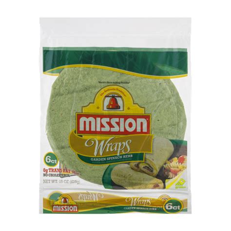 Mission Wraps Garden Spinach Herb Tortillas 6 Ct From Giant Food