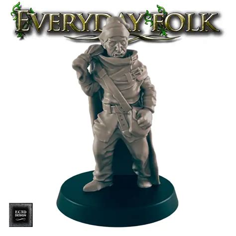 Male Half Orc Traveler Everyday Folk 3D Print Resin Simtasia