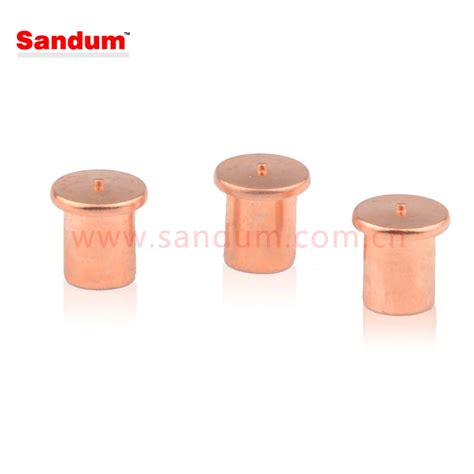 Brass Copper Plated Capacitor Discharge Threaded Weld Stud For Sheet