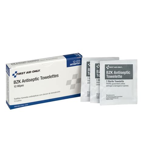 Bzk Antiseptic Wipes 10bx E Firstaidsupplies