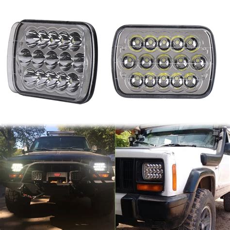 7x6 Inch Led Headlight For Jeep XJ MJ 45w High Low Beam Led Spotlight