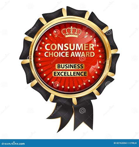 Consumer Choice Award Business Excellence Stock Illustration