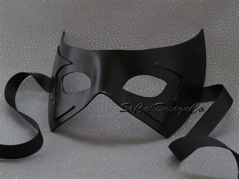 Masquerade Mask Men Black Leather Mask Mens Masquerade Etsy