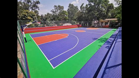 Basketball Court Construction Acrylic Synthetic Flooring