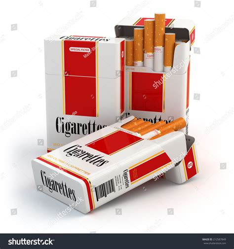 Cigarette Pack On White Isolated Background Stock Illustration ...