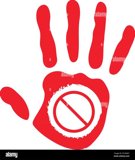 Red Hand Day Illustration Stock Vector Image And Art Alamy