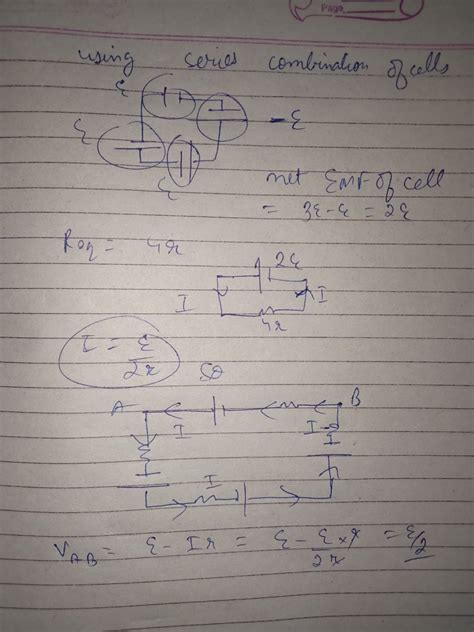 Four Identical Cells Of EMF E And Internal Resistance R Are Connected