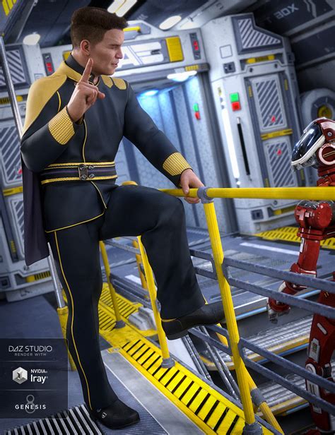 DForce Fleet Commander Outfit Textures Daz 3D