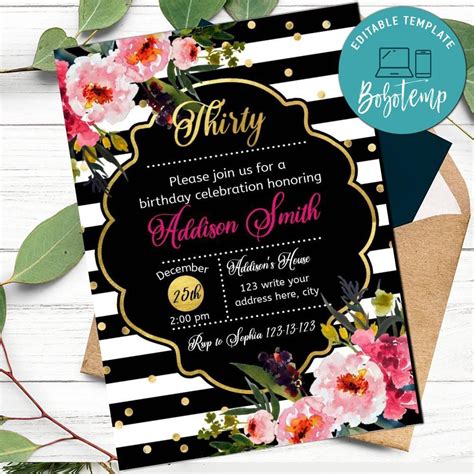 Grandma S Birthday Invitation Template To Print At Home Inst