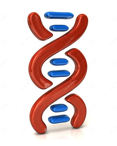 Icono Rojo Y Azul De La Dna Stock De Ilustración Ilustración De