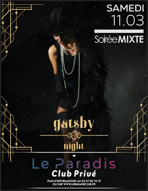 Samedi 11 MARS 2023 Gatsby Night Le Paradis Club Privé