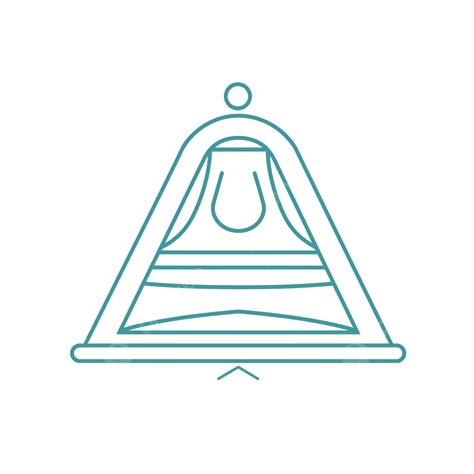 Triangle Shaped Halo Sign With An Upside Down Bell Vector Lineal Icon