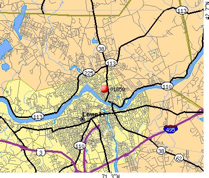 Lowell Ma Zip Code Map - Map