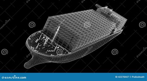 De Lading Van Het Containerschip Stock Illustratie Illustration Of