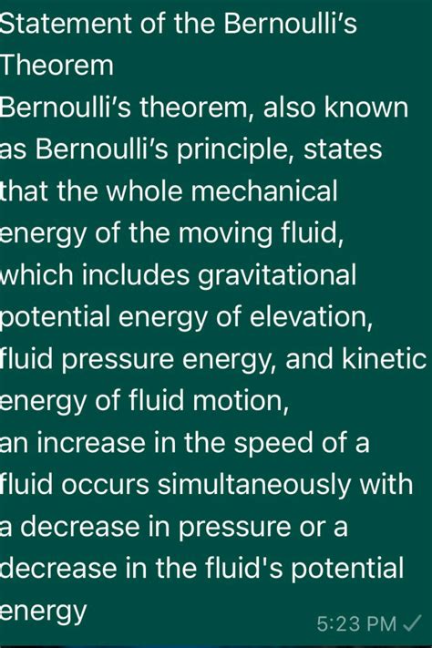 SOLUTION: Bernoulli s principle examples png - Studypool