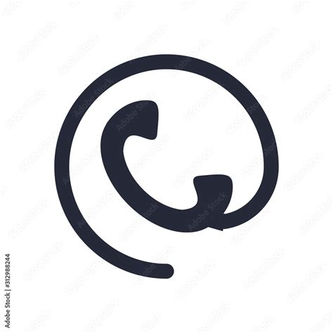 telephone communication with arroba symbol Stock Vector | Adobe Stock