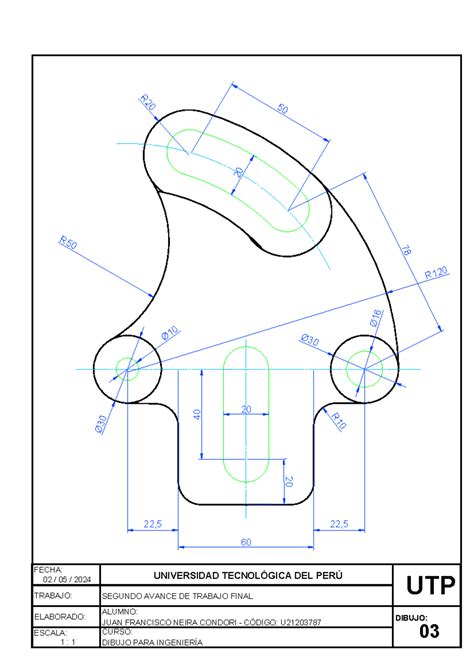 Avance Del Trabajo Final De Dibujo Para Ingenier A Dibujo Para