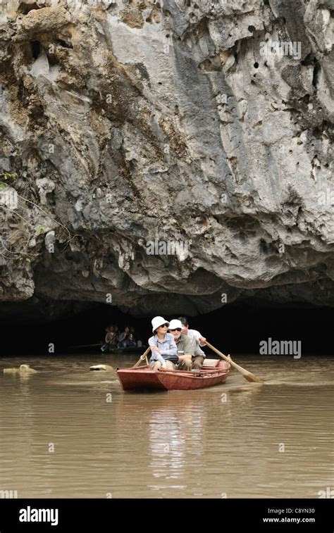 Asia, Vietnam, Tam Coc near Ninh Binh. Boat trip at Tam Coc (Three ...