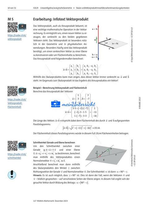 Vektor Und Skalarprodukt Als Hilfsmittel Zur Berechnung Von Fl Chen