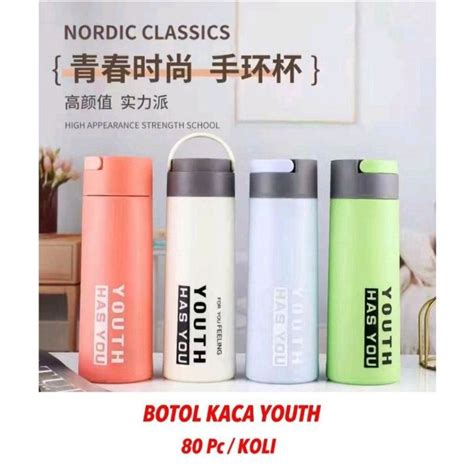 Jual Botol Minum Kaca Youth Ml Shopee Indonesia