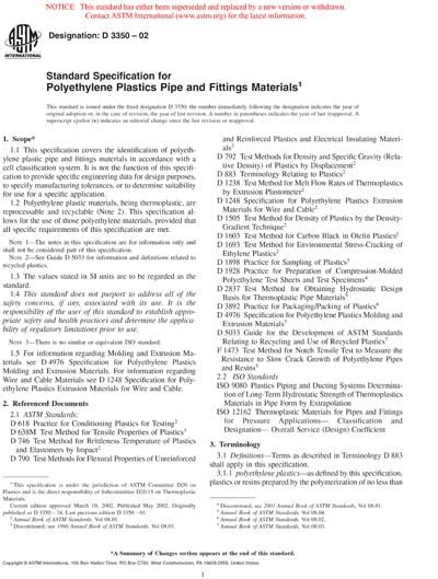 Astm D Standard Specification For Polyethylene Plastics Pipe