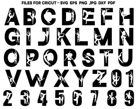 Dance Alphabet SVG Dance SVG Dancer SVG Font Svg Letters Svg Dance Cut ...