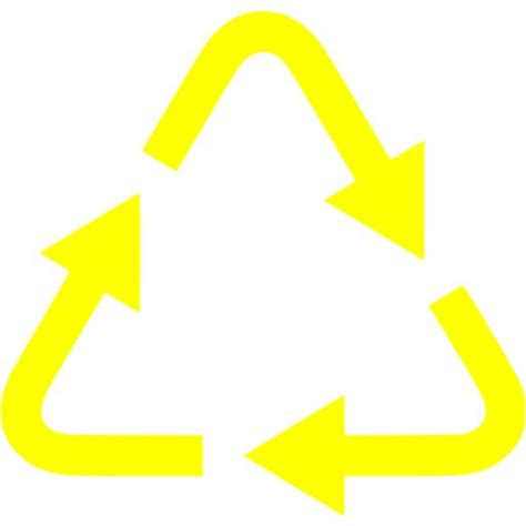 Yellow Recycling Icon Free Yellow Recycling Icons