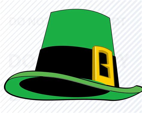 St Patricks Day Hat Svg Leprechaun Vector Images Clipart Etsy