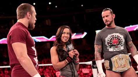 The Anonymous Raw Gm Interrupts Cm Punk Daniel Bryan And Aj Photos Wwe