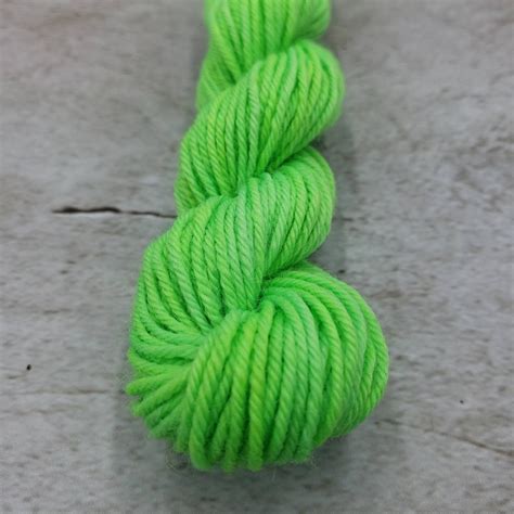 Hand Dyed Yarn in Neon Green | Etsy