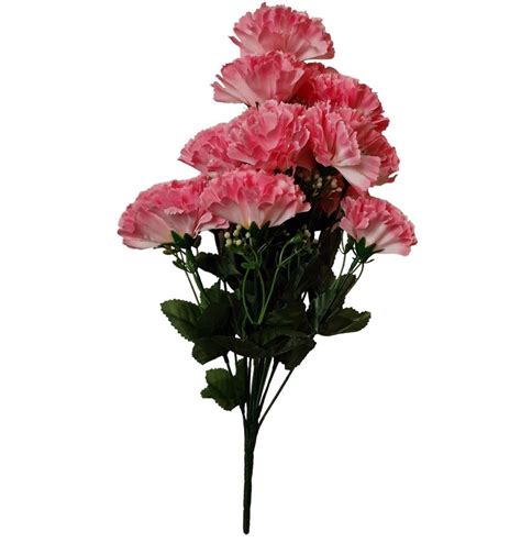 Pink Artificial Carnations Flowers Bouquet