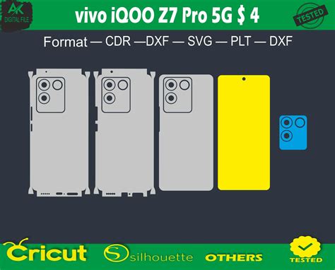 Vivo IQOO Z7 Pro Skin Vector Template Full Warp 3 50