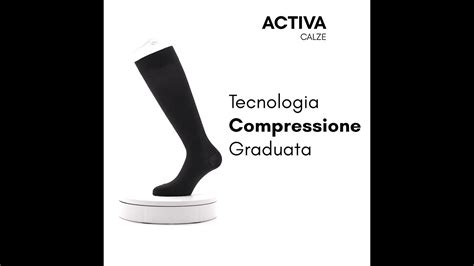 Gambaletto Activa Contenitivo Uomo Nero Cotone Microfibra Compressione