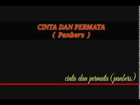 Karaoke Cinta Dan Permata By Panbers HD Audio YouTube