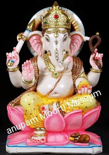 Jaipurcrafts Multicolor White Marble Lord Ganesha Statue Packaging