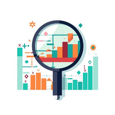 Analytics Reports Magnifier And Report Icons Represent Data Analysis And Reporting Ai