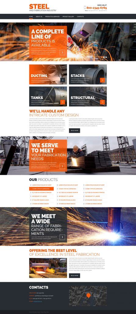 Steelworks Template Responsive Website Template Zemez Html