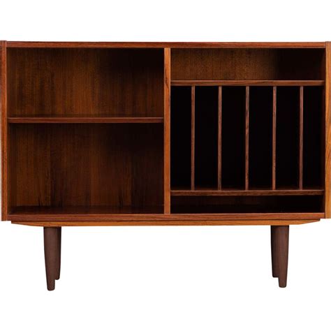 Vintage Rosewood Bookcase With Record Rack By Carlo Jensen For Hundevad