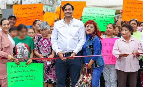 Inauguraron vecinos y Alcalde Carlos Peña Ortiz pavimentación por más