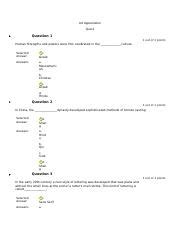 Art Appreciation quiz 6 - Art Appreciation Quiz 6 Question 1 1 out of 1 ...