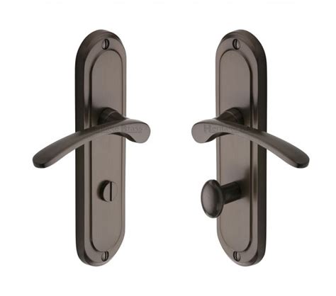 Heritage Brass Ambassador Matt Bronze Door Handles On Backplate